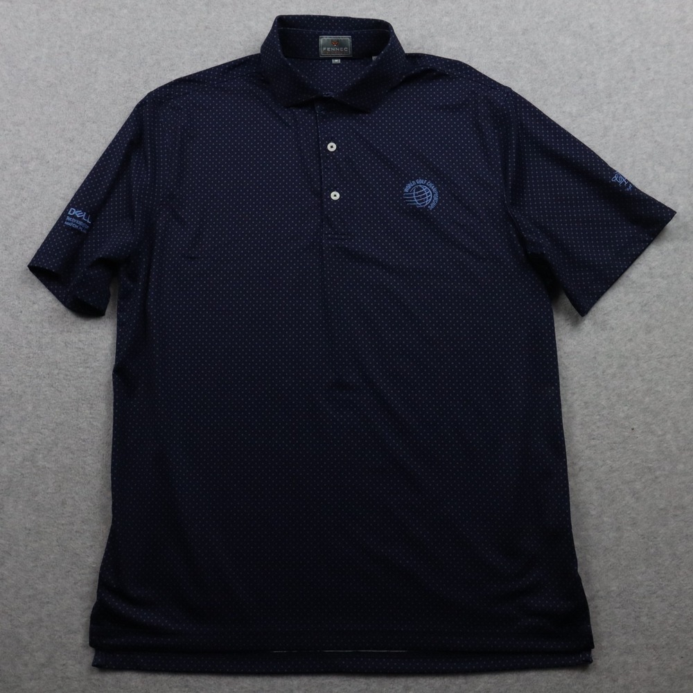 Fennec Polo Shirt Mens Medium Golf Dark Blue Short Sleeve‎ Austin Country Club